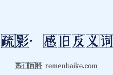 疏影·感旧反义词是什么意思的图片